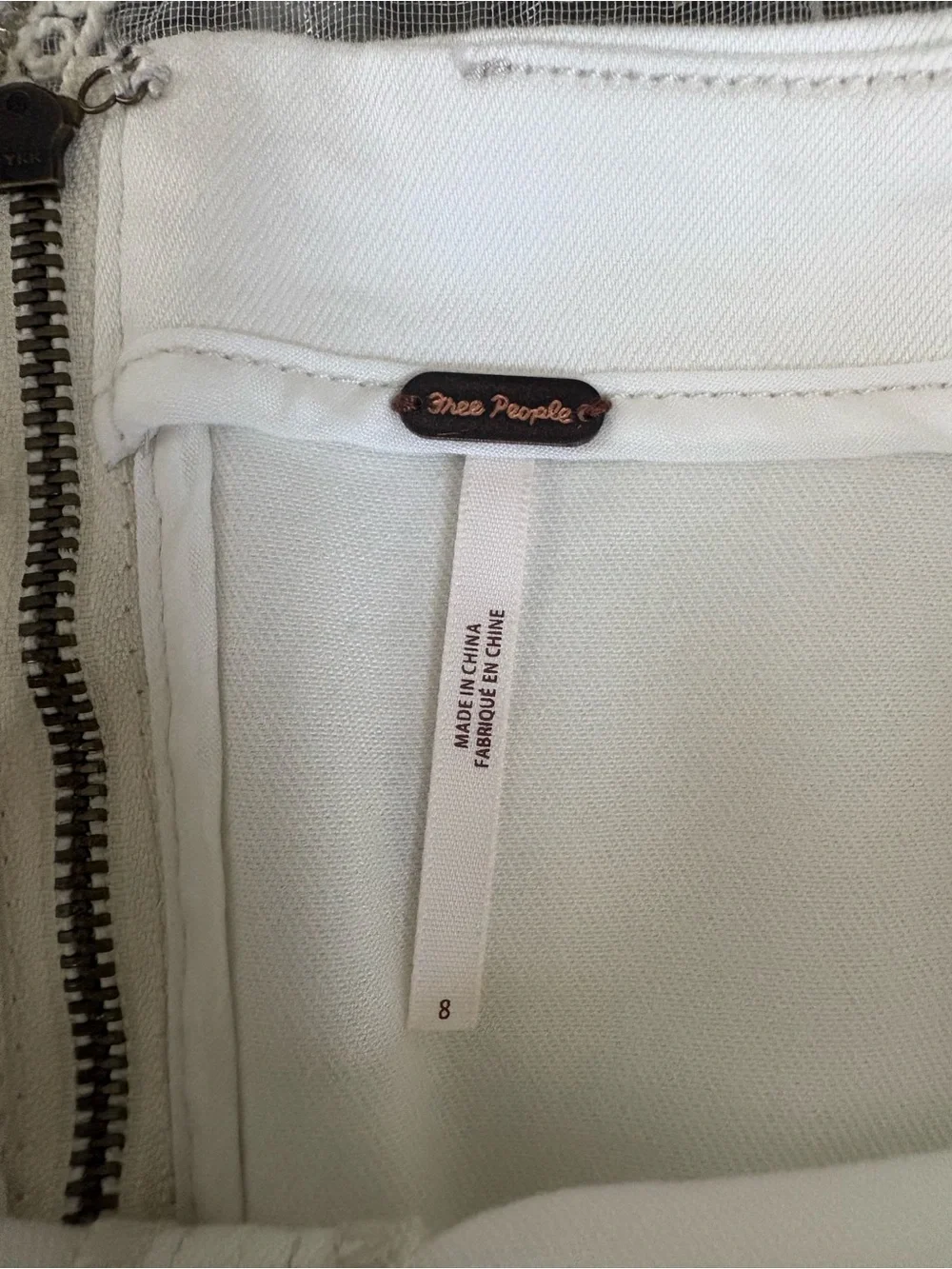 Free people White Women's Mini Skirt - Clean Seamed Design